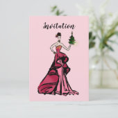 Illustratie kerstMode met boom Kaart (Staand voorkant)