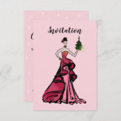 Illustratie kerstMode met boom Kaart (Voorkant / Achterkant)