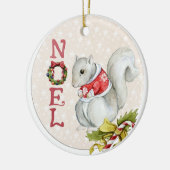 Illustratie kerstvierkant keramisch ornament (Links)