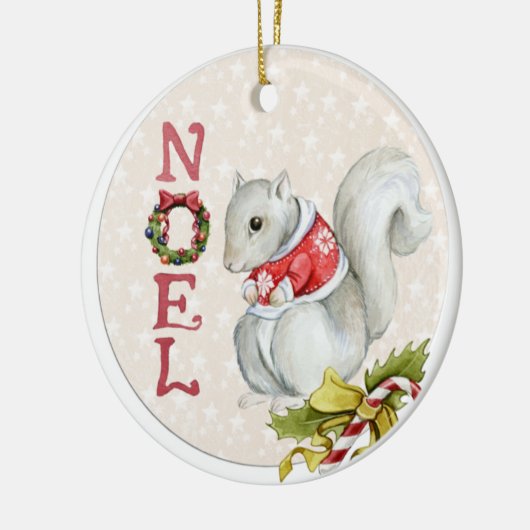 Illustratie kerstvierkant keramisch ornament (Links)