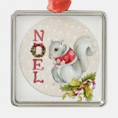 Illustratie kerstvierkant metalen ornament (Voorkant)