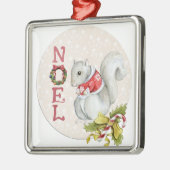 Illustratie kerstvierkant metalen ornament (Links)