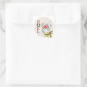 Illustratie kerstvierkant vierkante sticker (Tas)