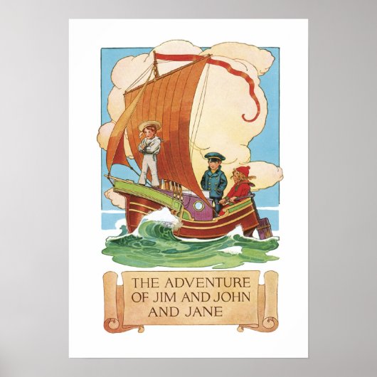 Illustratie kinderboot poster (Voorkant)