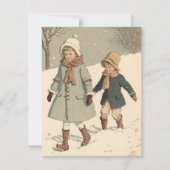  illustratie kinderen kerstkaart (Voorkant)