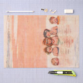  illustratie Kinderen op het strand Tissuepapier (Craft)