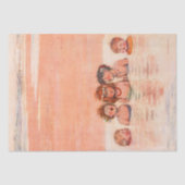  illustratie Kinderen op het strand Tissuepapier (Voorkant)