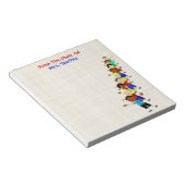 Illustratie Kinderen van de klas voor het Notitieb Notitieblok (Schuin)