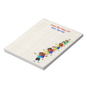 Illustratie Kinderen van de klas voor het Notitieb Notitieblok (Linkerzijde)