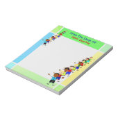 Illustratie Kinderen van de klas voor het Notitieb Notitieblok (Linkerzijde)