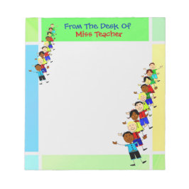 Illustratie Kinderen van de klas voor het Notitieb Notitieblok