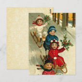  illustratie Kinderslaapstand in de winter Briefkaart (Voorkant / Achterkant)