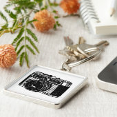  ILLUSTRATIE kleine camera-sleutelhanger Sleutelhanger (Zijkant)