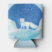 Illustratie kleine poolvos (Vulpes lagopus) Blikjeskoeler (Voorkant)