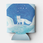 Illustratie kleine poolvos (Vulpes lagopus) Blikjeskoeler (Achterkant)