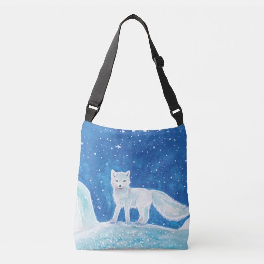 Illustratie kleine poolvos (Vulpes lagopus) Crossbody Tas (Voorkant)