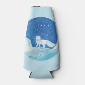 Illustratie kleine poolvos (Vulpes lagopus) Flesjeskoeler (Voorkant)