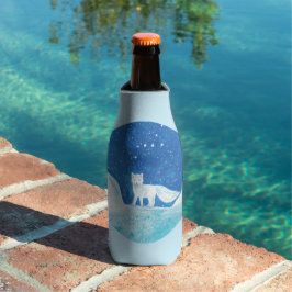 Illustratie kleine poolvos (Vulpes lagopus) Flesjeskoeler