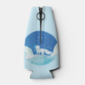 Illustratie kleine poolvos (Vulpes lagopus) Flesjeskoeler (Achterkant)