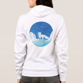 Illustratie kleine poolvos (Vulpes lagopus) Hoodie