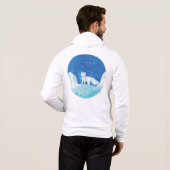 Illustratie kleine poolvos (Vulpes lagopus) Hoodie (Achterkant volledig)