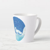 Illustratie kleine poolvos (Vulpes lagopus) Latte Mok (Rechterhoek)