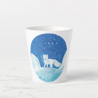Illustratie kleine poolvos (Vulpes lagopus) Latte Mok
