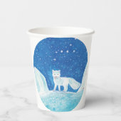 Illustratie kleine poolvos (Vulpes lagopus) Papieren Bekers (Achterkant)