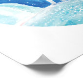 Illustratie kleine poolvos (Vulpes lagopus) Poster (Hoek)