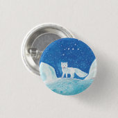 Illustratie kleine poolvos (Vulpes lagopus) Ronde Button 3,2 Cm (Voorkant /achterkant)