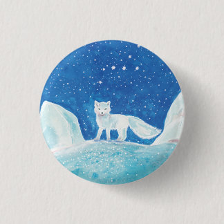 Illustratie kleine poolvos (Vulpes lagopus) Ronde Button 3,2 Cm