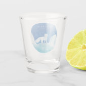 Illustratie kleine poolvos (Vulpes lagopus) Shot Glas (Achterkant)