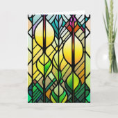 Illustratie kleurrijk Glas in lood Bedankkaart (Voorkant)