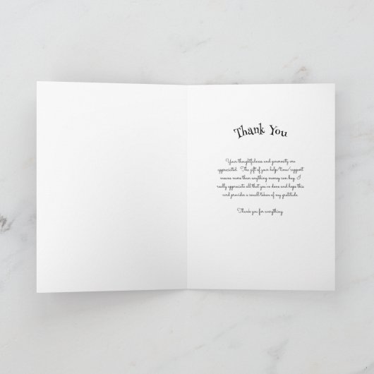 Illustratie kleurrijk Glas in lood Bedankkaart (Binnen)