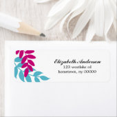 Illustratie kleurrijke bladeren etiket (Insitu)