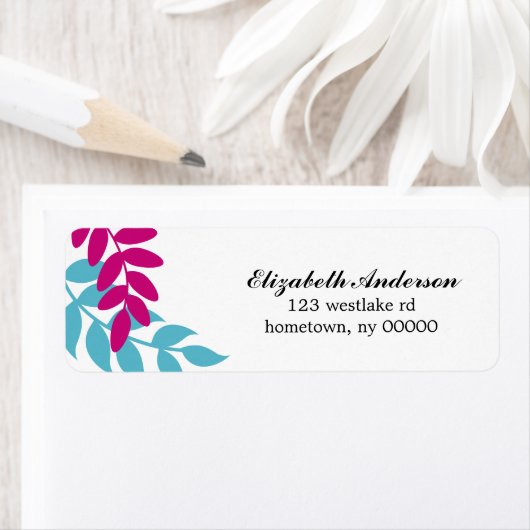 Illustratie kleurrijke bladeren etiket (Insitu)