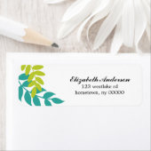 Illustratie kleurrijke bladeren etiket (Insitu)