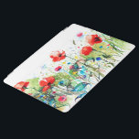 Illustratie kleurrijke bloemen Waterverf iPad Cover<br><div class="desc">Koel kleurrijke abstracte bronbloemen waterverf illustratie.</div>