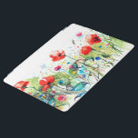 Illustratie kleurrijke bloemen Waterverf iPad Cover<br><div class="desc">Koel kleurrijke abstracte bronbloemen waterverf illustratie.</div>