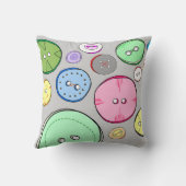 Illustratie kleurrijke Button Kussen (Achterkant)