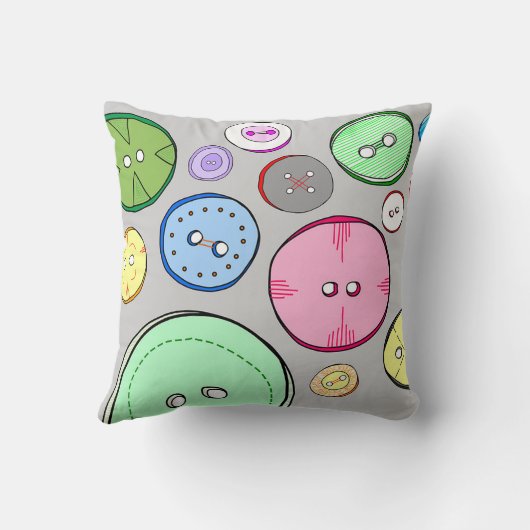 Illustratie kleurrijke Button Kussen (Achterkant)