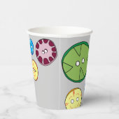 Illustratie kleurrijke Button Papieren Bekers (Rechts)