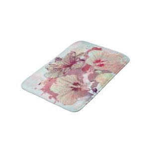 Illustratie kleurrijke Floral Badmat