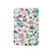 Illustratie kleurrijke gesorteerde bloemen patroon badmat (Voorkant Verticaal)