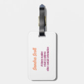 Illustratie kleurrijke katten en aangepaste naam bagagelabel (Achterkant verticaal)