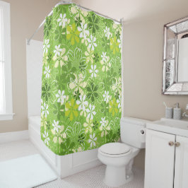Illustratie kleurrijke kunst Natuur Floral Pattern Douchegordijn