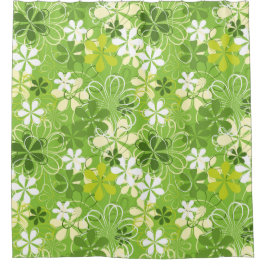 Illustratie kleurrijke kunst Natuur Floral Pattern Douchegordijn