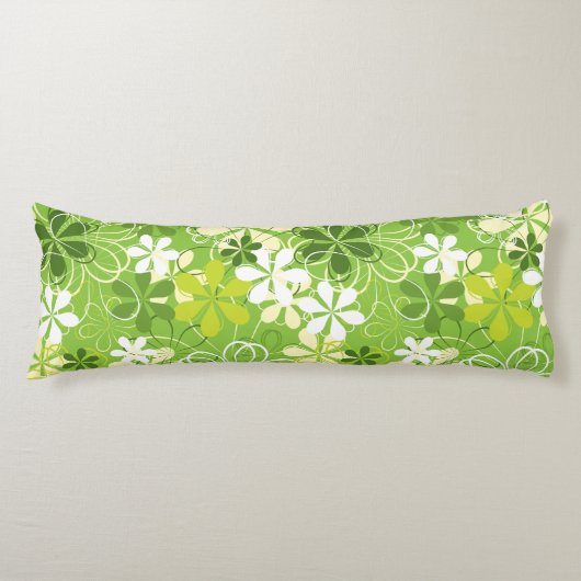 Illustratie kleurrijke kunst Natuur Floral Pattern Lichaamskussen (Voorkant)