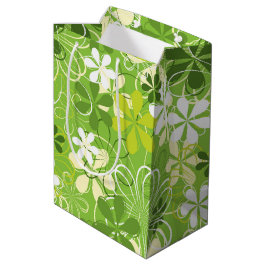Illustratie kleurrijke kunst Natuur Floral Pattern Medium Cadeauzakje