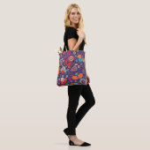 Illustratie kleurrijke kunst Natuur Floral Pattern Tote Bag (Op model)